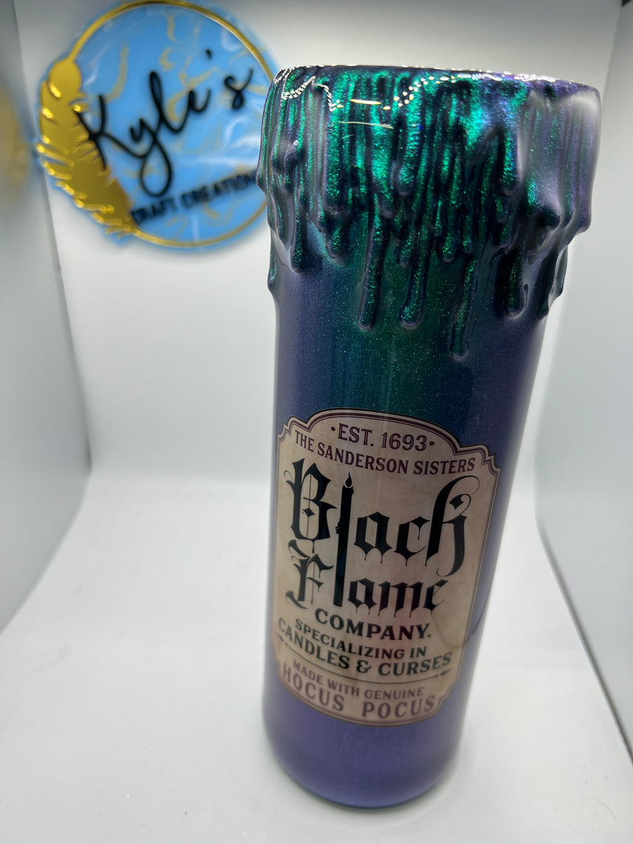 Green- Black Flame Candle 30oz