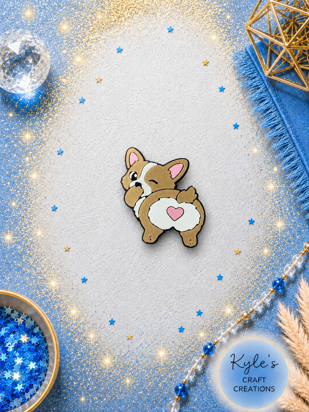 Corgi Straw Topper
