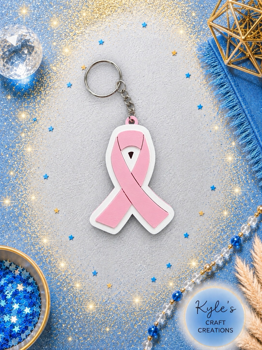 Breast cancer ribbon can opener
