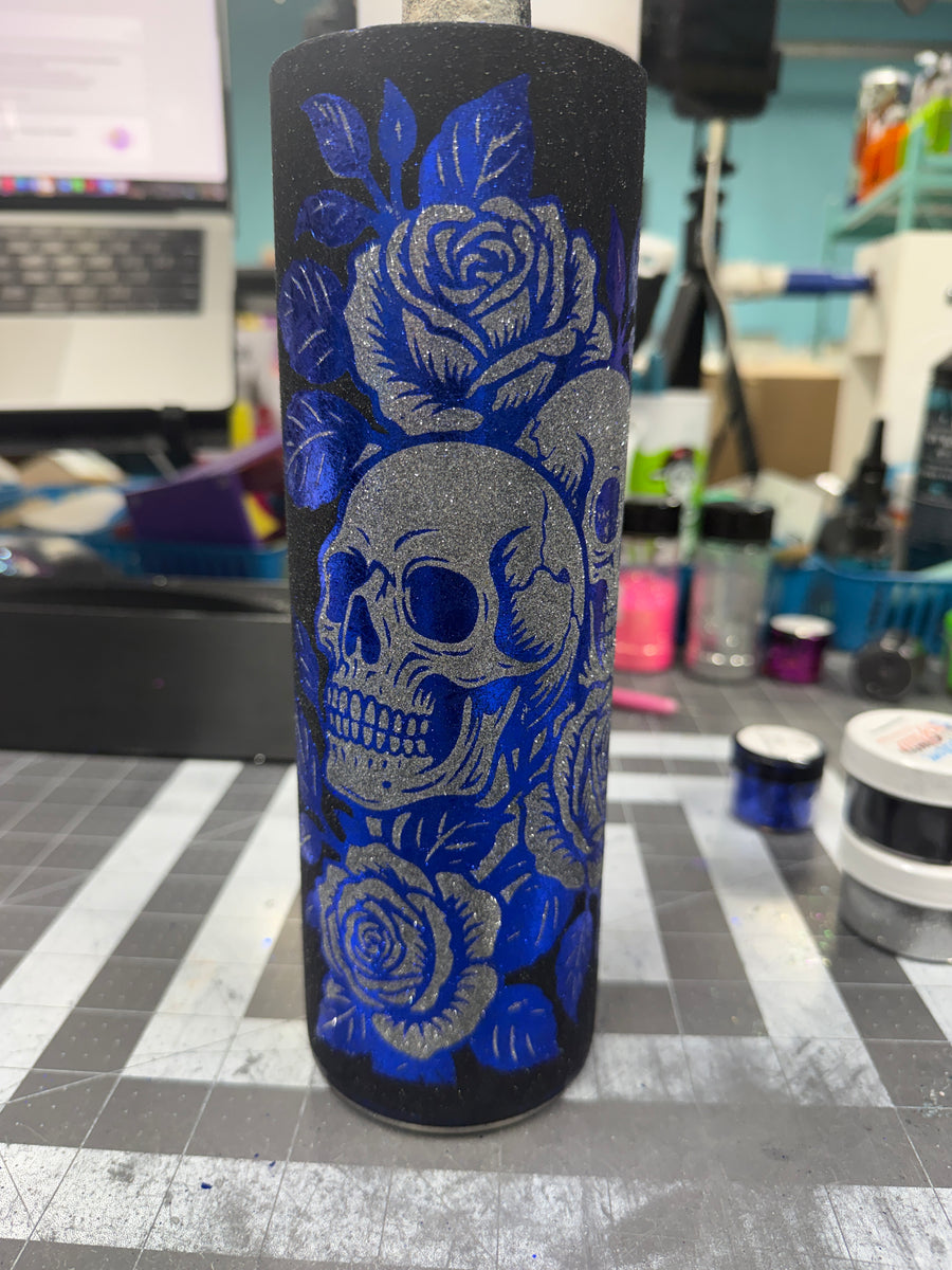 Skull and Roses Foil and glitter 30oz