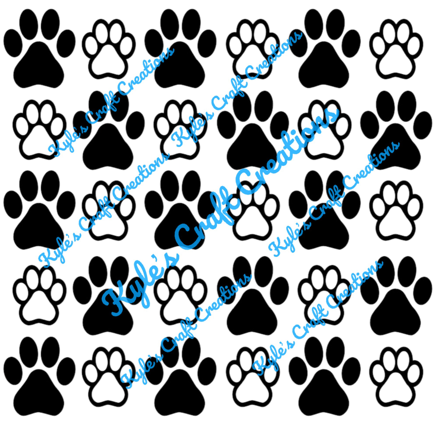 PawPrint Peek a Boo Template