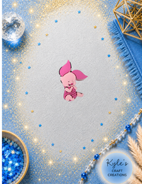 Pink Piggy Straw Topper