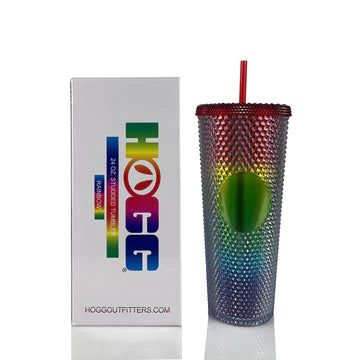 Studded Rainbow Tumbler 24oz